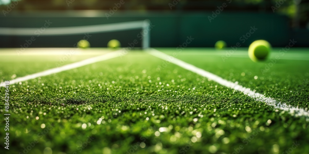 Naklejka premium Tennis Court Grass