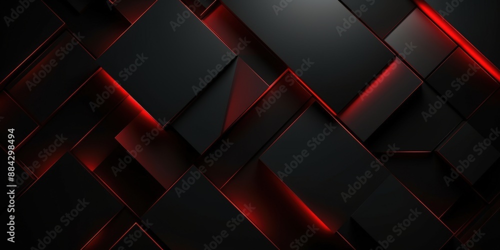Abstract Black and Red Geometric Pattern Abstract Black and Red Geometric Pattern