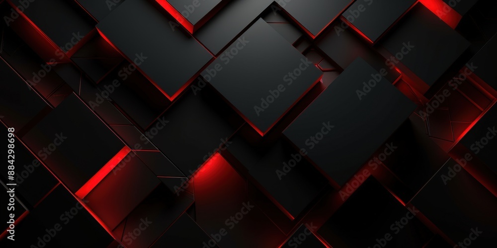 Abstract Red and Black Geometric Pattern Abstract Red and Black Geometric Pattern
