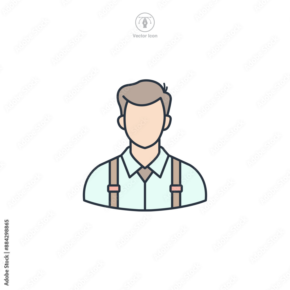 Avatar Icon theme symbol vector illustration isolated on white background Avatar Icon theme symbol vector illustration isolated on white background
