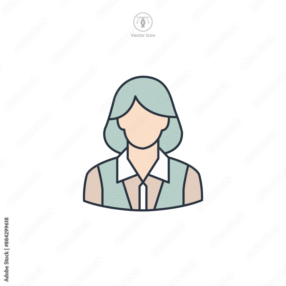 Avatar Icon. Architect theme symbol vector illustration isolated on white background