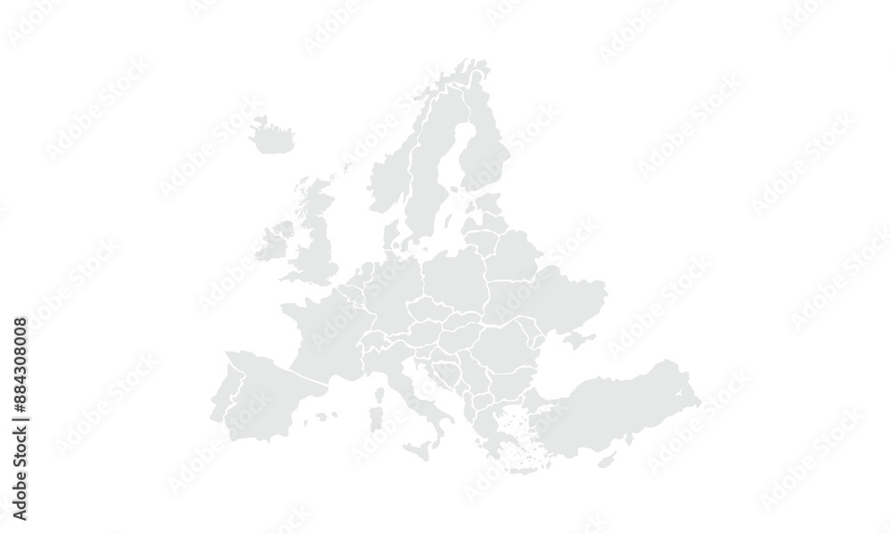 Europe map illustration,isolated on white background.for website layouts, background, education, precise, customizable, Travel worldwide, map silhouette backdrop, earth geography, political, reports. Europe map illustration,isolated on white background.for website layouts, background, education, precise, customizable, Travel worldwide, map silhouette backdrop, earth geography, political, reports.