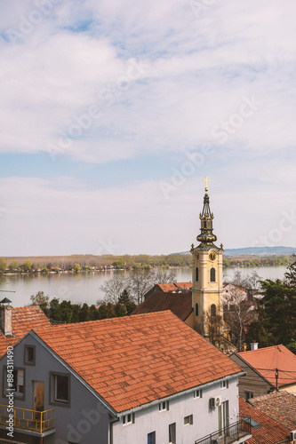 Scenic view of Zemun, Belgrade, showcasing historic architecture and the Danube River