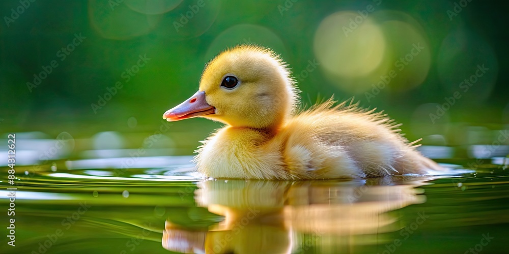 A cute yellow duckling swimming in a pond, duckling, waterfowl, cute, swimming, pond, feathers, bird, animal, yellow, fluffy A cute yellow duckling swimming in a pond, duckling, waterfowl, cute, swimming, pond, feathers, bird, animal, yellow, fluffy