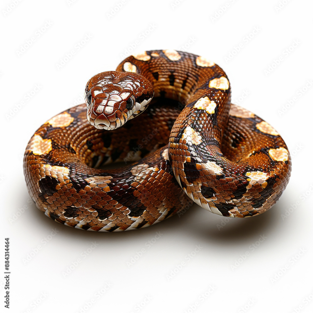 Snake on a white background. Symbol of 2025 Snake on a white background. Symbol of 2025