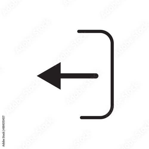 Entry glyph vector icon isolated. Entry stock vector icon for web, mobile app and ui design