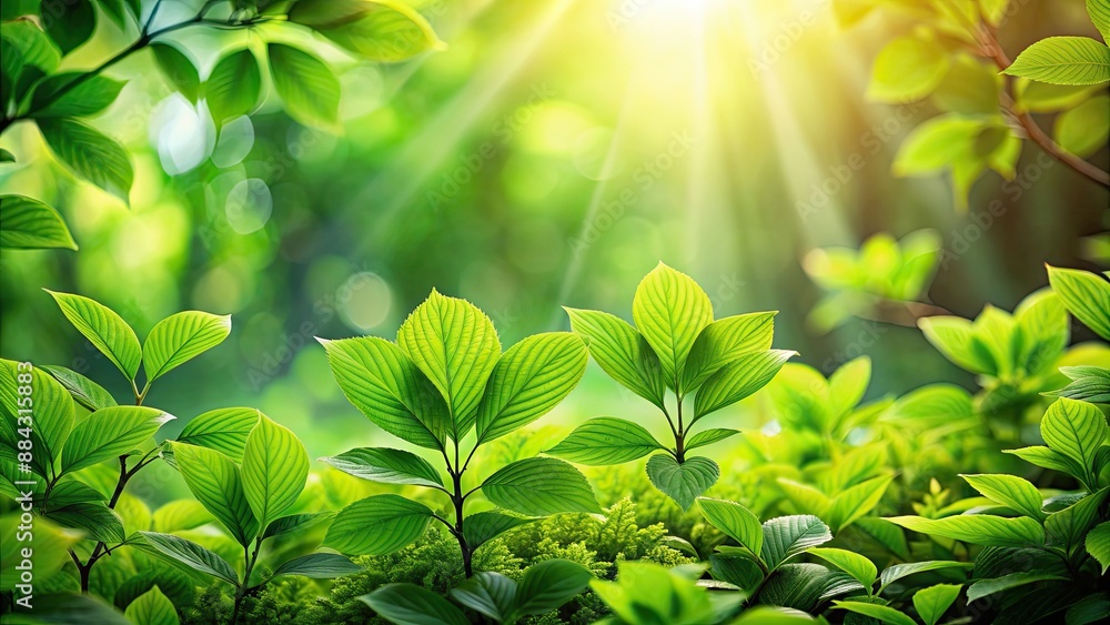 Vibrant green leaves in a lush garden representing the beauty of life cycles, serene, garden, leaves, lush, vibrant Vibrant green leaves in a lush garden representing the beauty of life cycles, serene, garden, leaves, lush, vibrant