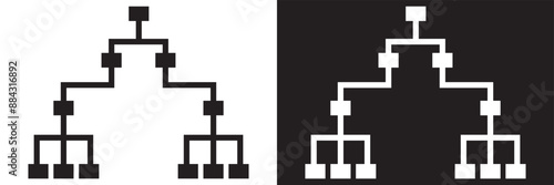 Pedigree icon family tree, family life history diagram, pedigree chart. isolated on white and black background. vector . EPS 10