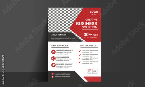 business flyer design, This template is suitable for any project purpose. Very easy to use and customize.
you can it. photo