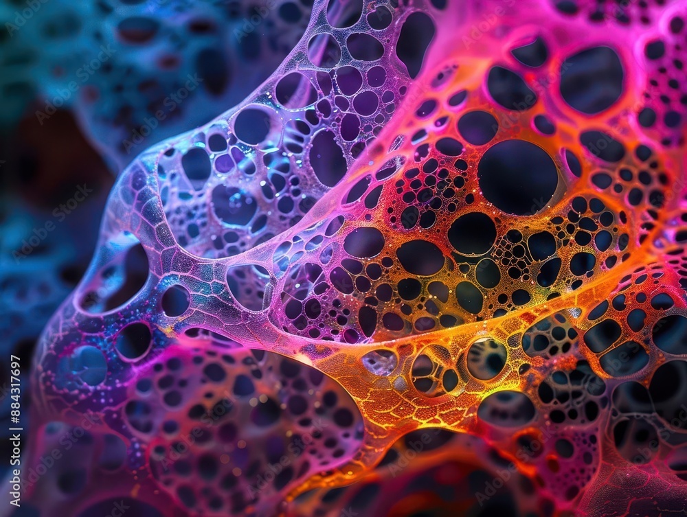 bioluminescent probiotic bacteria form intricate neural networks microscopic view reveals a vibrant ecosystem of beneficial microorganisms in kaleidoscopic colors bioluminescent probiotic bacteria form intricate neural networks microscopic view reveals a vibrant ecosystem of beneficial microorganisms in kaleidoscopic colors