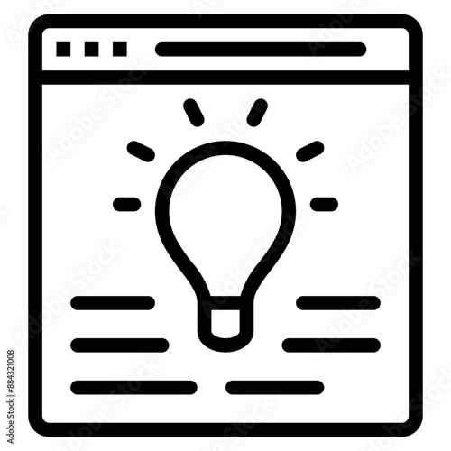 website content outline icon