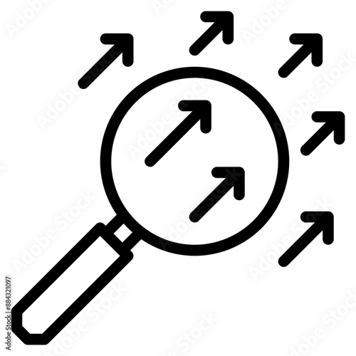 trend analytic outline icon