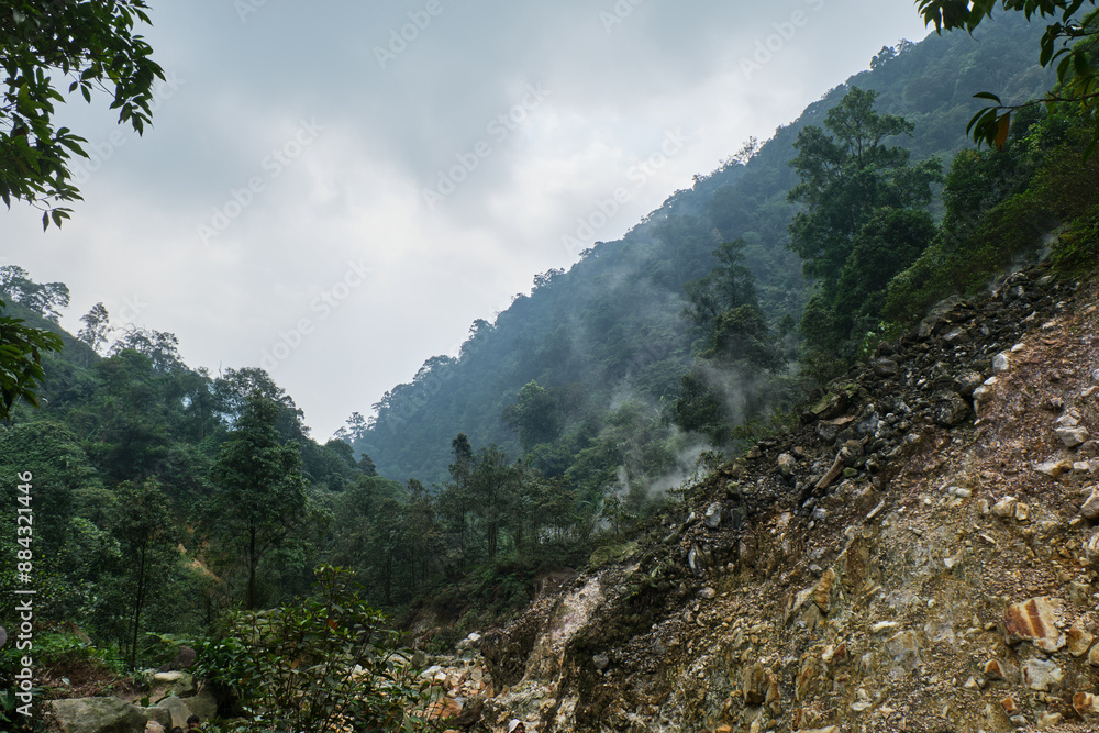 Smoky Rocks in a Verdant Valley Smoky Rocks in a Verdant Valley