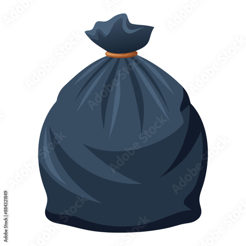 Illustration of trash bag Isolated on white