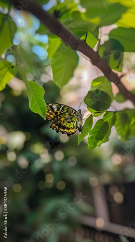 black and yellow butterfly ...