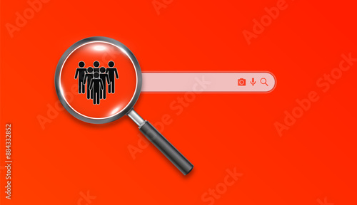 We're hiring vacant concept. Minimal business recruiting announcement. Vector.