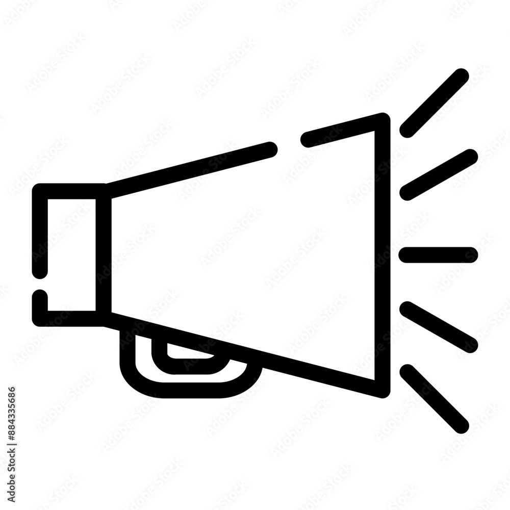 megaphone cutline icon megaphone cutline icon