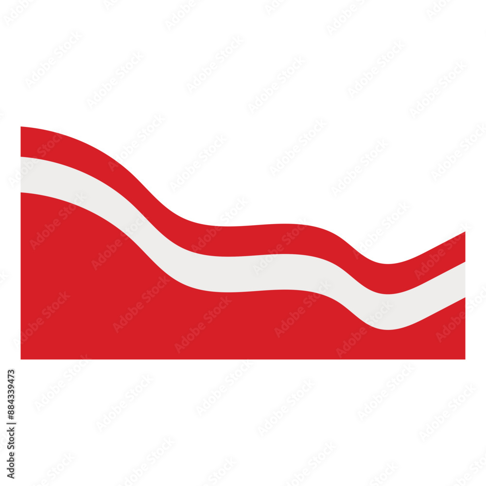 Naklejka premium ndonesian Indepedence Day Flag Footer