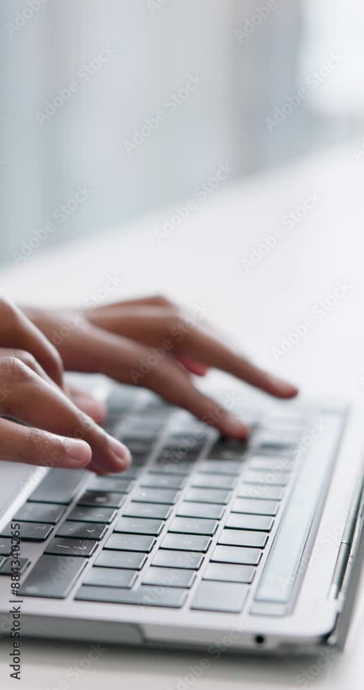 Hands, business and person typing on laptop for communication, writing and editing story information on web. Journalist, digital and research for feedback, report and article of press release Hands, business and person typing on laptop for communication, writing and editing story information on web. Journalist, digital and research for feedback, report and article of press release