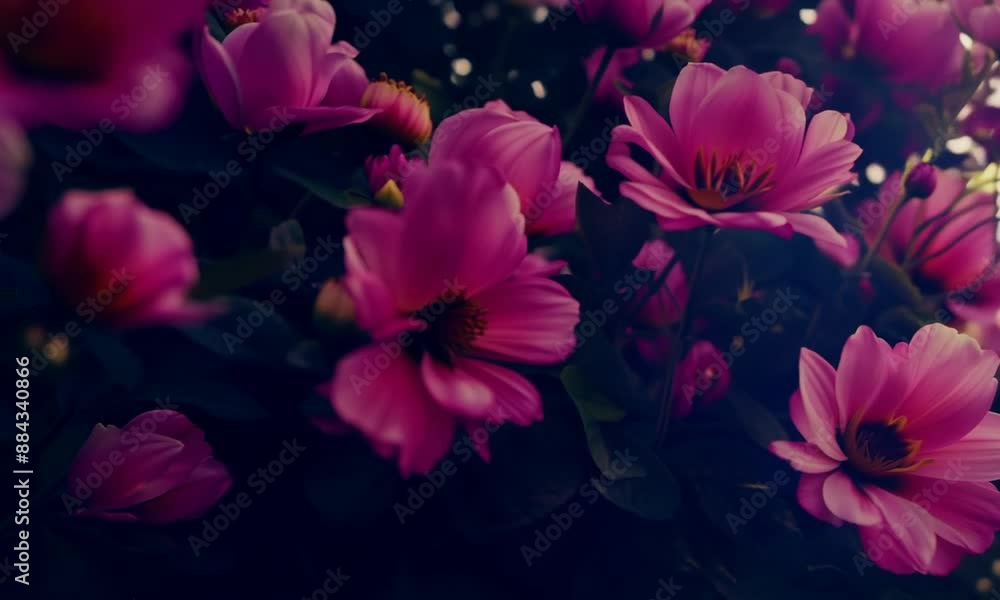 A close up of a bunch of pink flowers with a blurry background. The flowers are in full bloom and the colors are vibrant A close up of a bunch of pink flowers with a blurry background. The flowers are in full bloom and the colors are vibrant