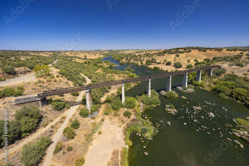 Photography Guadiana Railway Bridge near Beja, Moura Branch, National Route 260, Alentejo, P