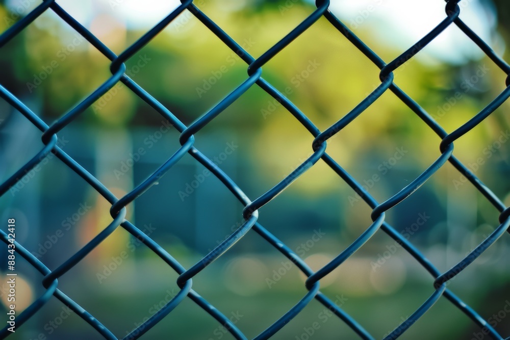 Selective closeup shot of chain link fence Selective closeup shot of chain link fence