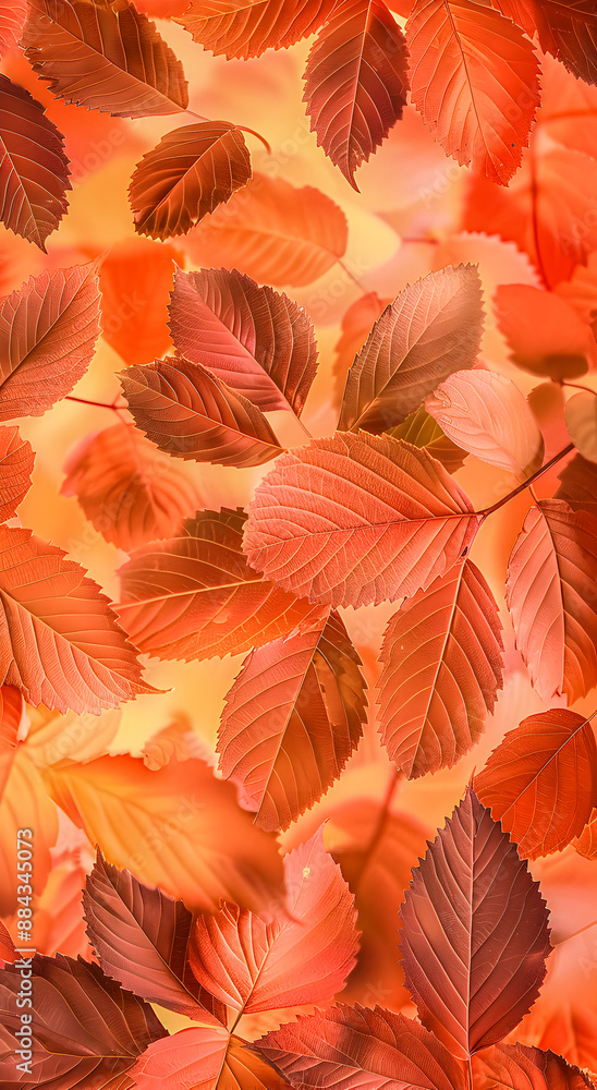 Naklejka premium Background group autumn orange leaves.