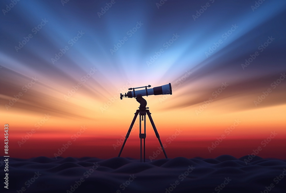 Stargazing scene night sky with silhouette people telescope looking at space in background Stargazing scene night sky with silhouette people telescope looking at space in background