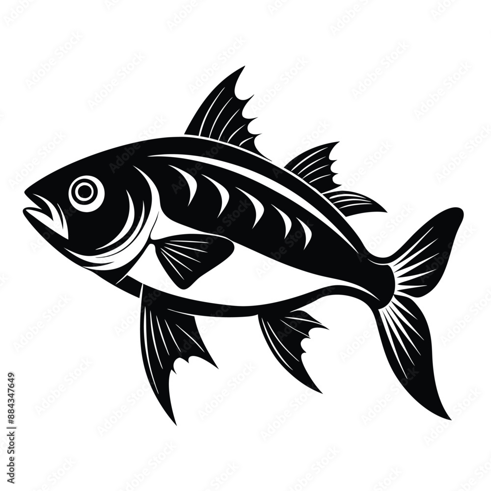 Fish Silhouette Vector Illustration Fish Silhouette Vector Illustration