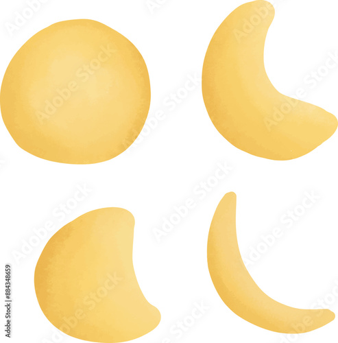 phase of moon clipart set