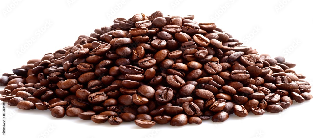 Collection of several coffee beans on a white background Collection of several coffee beans on a white background
