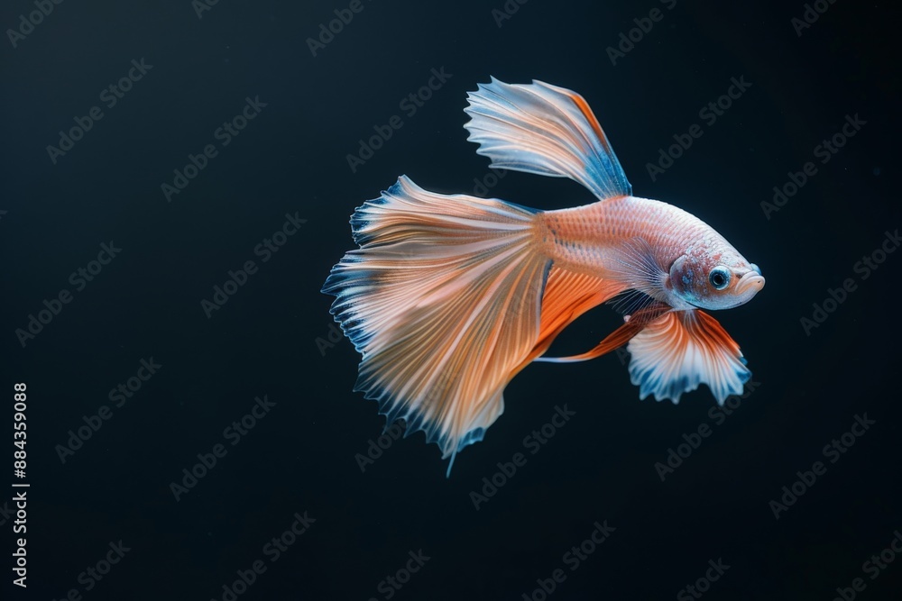 contrasting colors of a betta fish