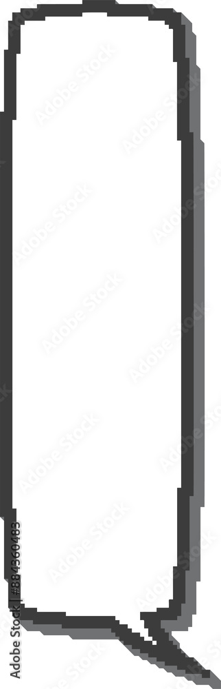 Obraz premium Pixel speech bubble for game design and chart. Retro chat box for dialog comment and messages. Conversation balloon shape. 8 bit cartoon element