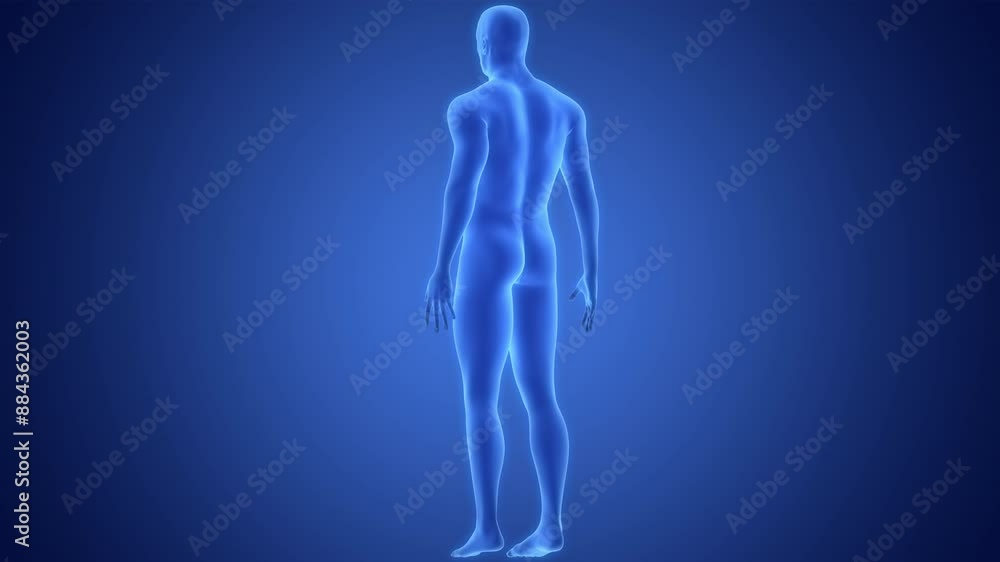 Human Muscular Body Anatomy Animation Concept Human Muscular Body Anatomy Animation Concept