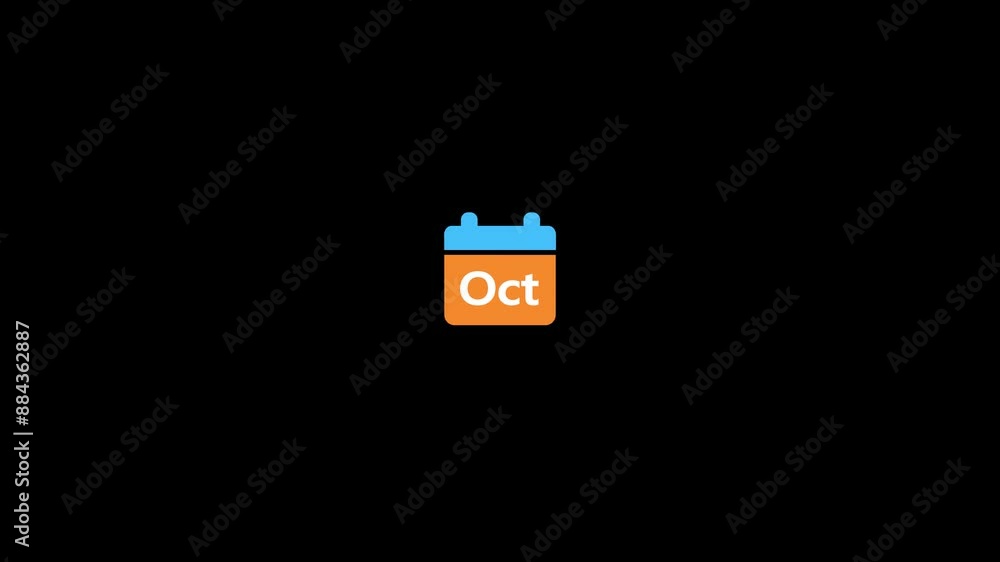 October calendar icon symbol, october month calendar Icon, october date calendar.