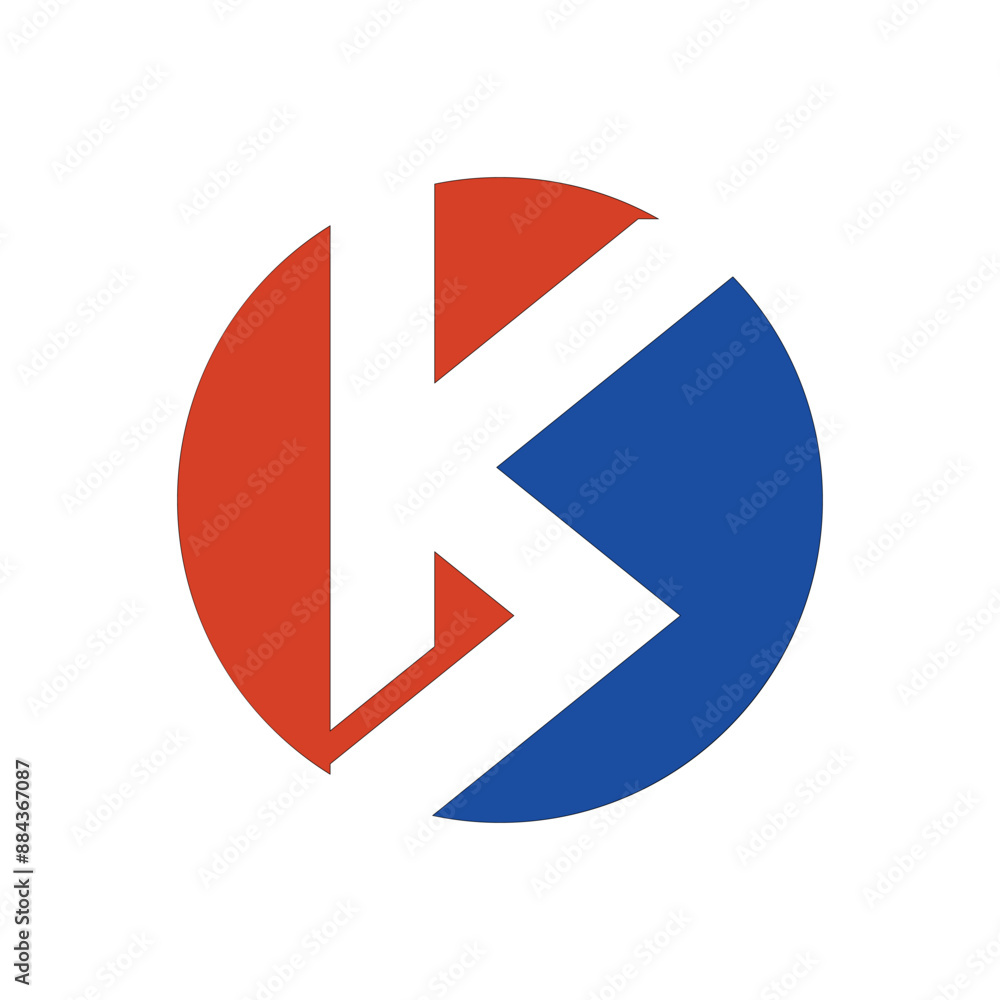 KS logo for business template in red and blue colors KS logo for business template in red and blue colors