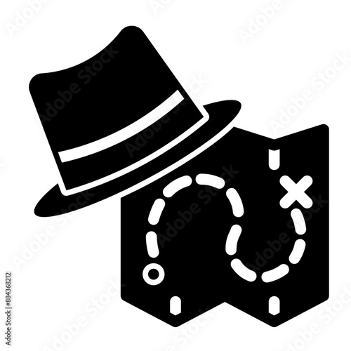  adventure show genre glyph icon
