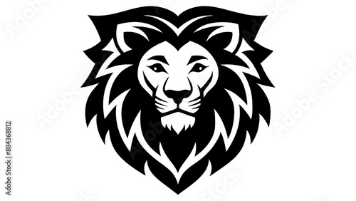 lion silhouette icon, side view. symbol of courage, bravery and power
