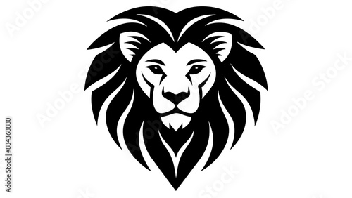 lion silhouette icon, side view. symbol of courage, bravery and power
