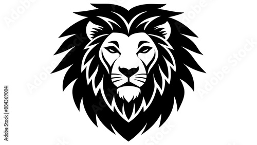 lion silhouette icon, side view. symbol of courage, bravery and power
