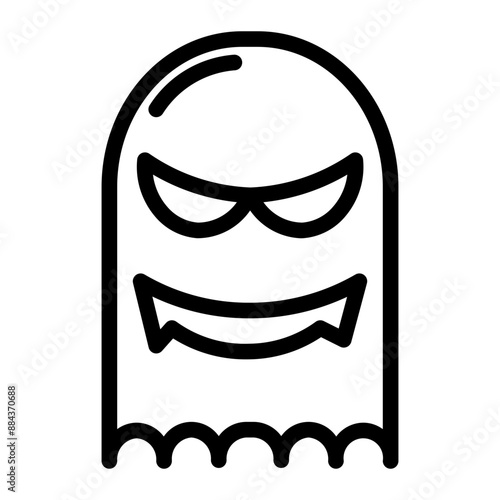 horror show genre line icon