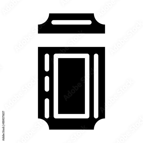 ticket truncated solid icon
