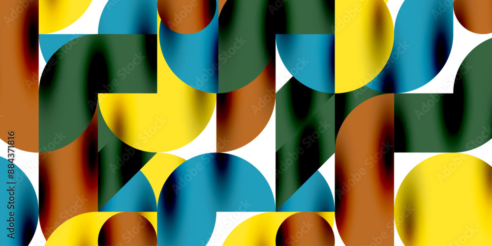 Shadow effect shiny circles and round triangles geometric modern art. Vector Illustration For Wallpaper, Banner, Background, Card, Book Illustration, landing page Shadow effect shiny circles and round triangles geometric modern art. Vector Illustration For Wallpaper, Banner, Background, Card, Book Illustration, landing page