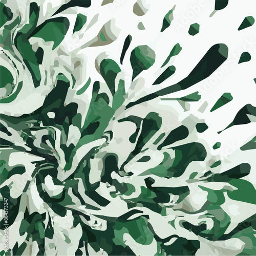 green camouflaged pattern ,  green and white camo pattern