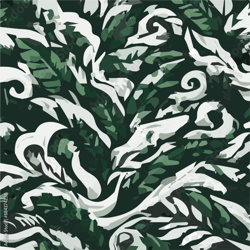 green camouflaged pattern ,  green and white camo pattern