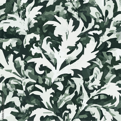 green camouflaged pattern ,  green and white camo pattern