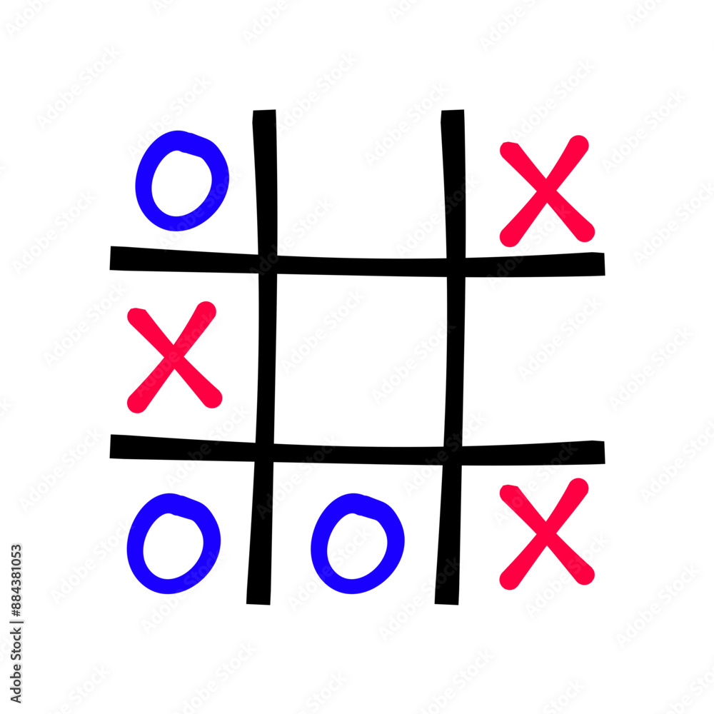 Hand Drawn Tic Tac Toe Game