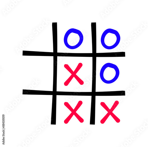 Hand Drawn Tic Tac Toe Game