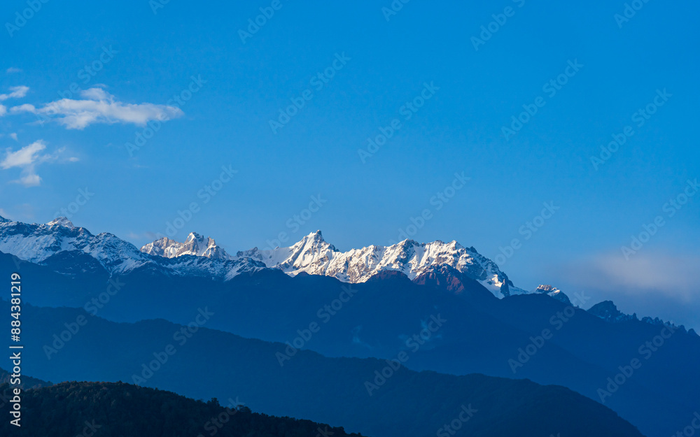Landscape view of Mountain range during Sunset in Nepal. Landscape view of Mountain range during Sunset in Nepal.
