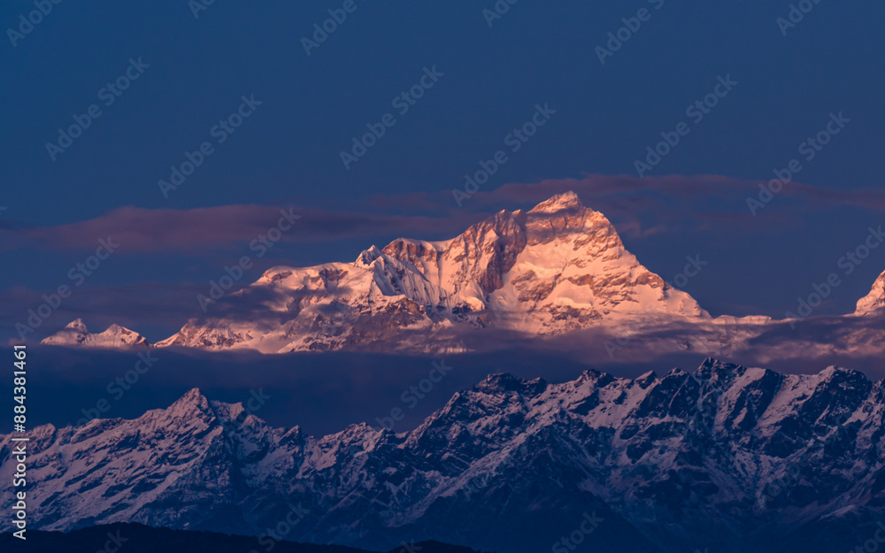Landscape view of Mountain range during Sunset in Nepal. Landscape view of Mountain range during Sunset in Nepal.